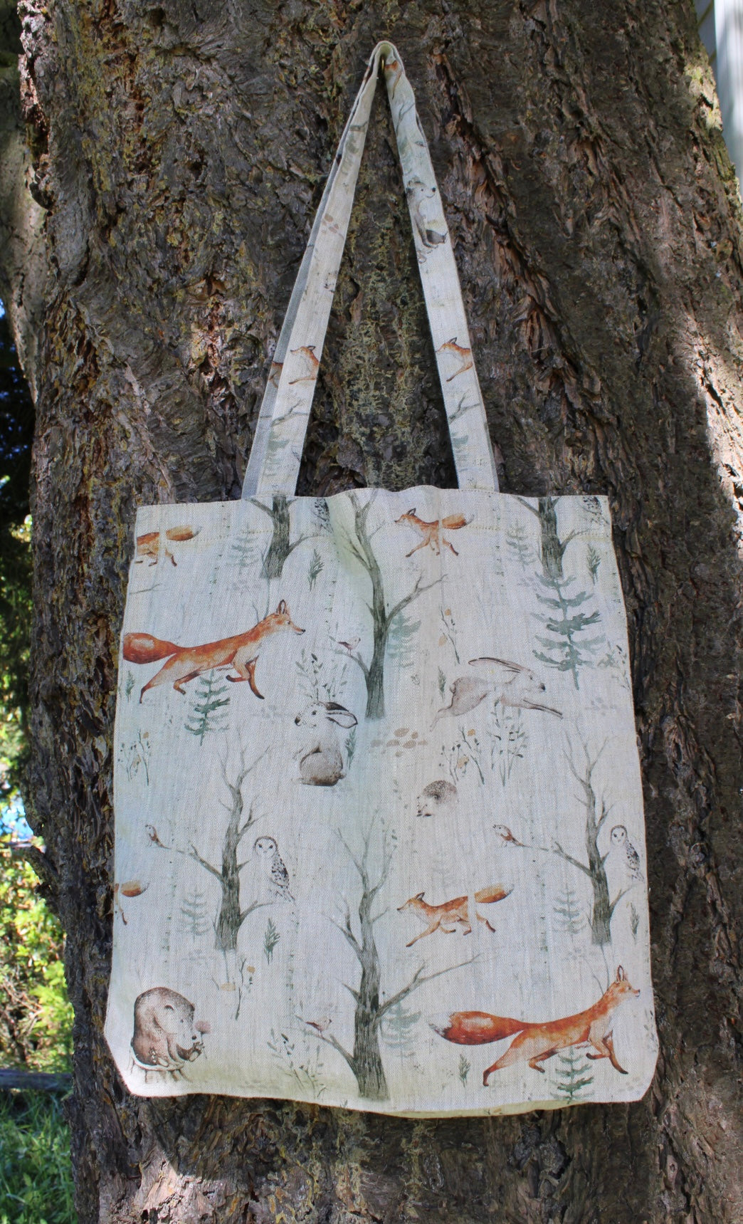 Linen Tote Bag Magical Forest